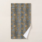 Blauw Faux Gold Elegant Badkamer Bad Handdoek (Handdoek)