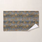 Blauw Faux Gold Elegant Badkamer Bad Handdoek (Handdoek)