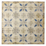 blauw faux rustieke keramische Tegel Tegeltje<br><div class="desc">patroon in blauwe & verweerde rustieke achtergrond. Perfect voor een boerderij en huisje decor keramische tegel. 100% klanttevredenheid met "Zazzle" elke dag.</div>