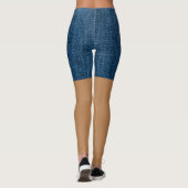  Blauw Faux Shorts Jeans Leggings (Achterkant)