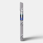 Blauw, FAUX Silver Diamond Bord iPad mini-draagtas Case-Mate iPhone Case (Achterkant / Links)