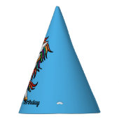 Blauw feest als een eenhoorn verjaardag feesthoedjes (Rechts)
