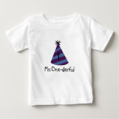 Blauw feest pet Mr.One-derful Baby T-shirt (Voorkant)