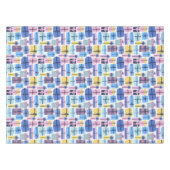Blauw feestcadeau tafelkleed (Voorkant (Horizontaal))