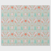 Blauw, feestelijk  kerstcadeaupapier voor kerstcad cadeaupapier (Vlak)