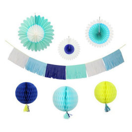 Blauw Feestelijke Garland Party Kit
