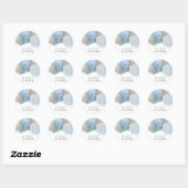 Blauw Fiesta Franje Ronde Sticker (Vel)