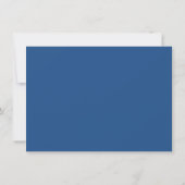 Blauw Fiesta Huwelijk Kaart (Achterkant)