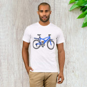Blauw Fiets Mannen T-shirt