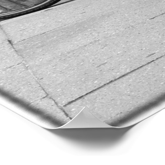 Blauw fietsenPoster Poster (Hoek)