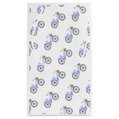 Blauw Fietsmand Preppy Zomer Vakantie Plezier Klein Cadeauzakje (Achterkant)