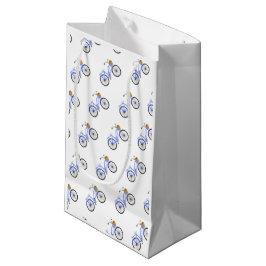 Blauw Fietsmand Preppy Zomer Vakantie Plezier Klein Cadeauzakje