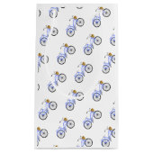 Blauw Fietsmand Preppy Zomer Vakantie Plezier Klein Cadeauzakje (Voorkant)