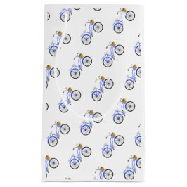 Blauw Fietsmand Preppy Zomer Vakantie Plezier Klein Cadeauzakje