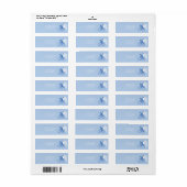 Blauw Fietspaar Bruiloft Retouradres Label (Full Sheet)