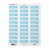 Blauw Fietspaar Bruiloft Retouradres Label (Full Sheet)