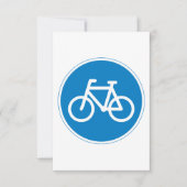 Blauw Fietspad Bord Wielrennen Wegsymbool Kaart (Voorkant)