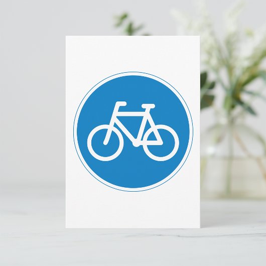 Blauw Fietspad Bord Wielrennen Wegsymbool Kaart