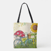 Blauw fietspad tote bag (Achterkant)