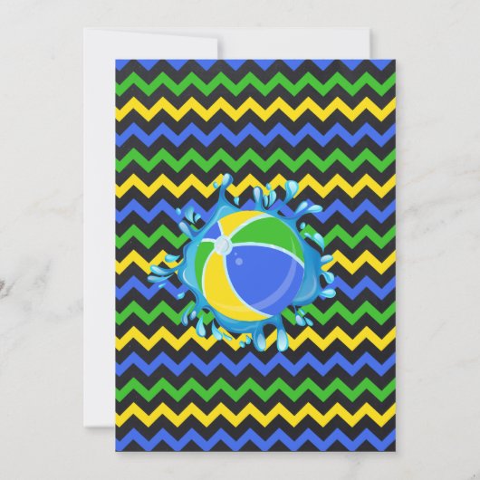 Blauw Film en Zwembad Verjaardag Zomerfeest Kaart (Achterkant)