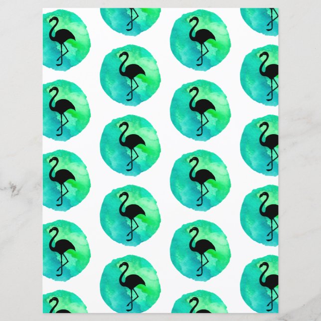 Blauw Flamingo patroon (Voorkant)