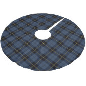 Blauw flanelpatroon kerstboom rok (Gekanteld)