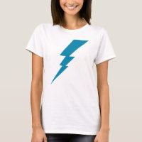 Blauw Flash-bliksem T-Shirt