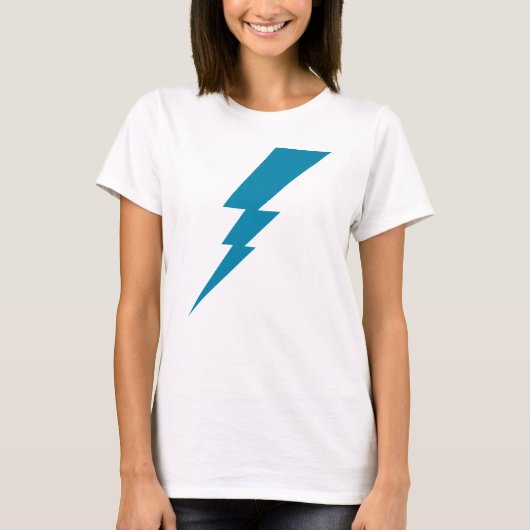Blauw Flash-bliksem T-Shirt (Voorkant)