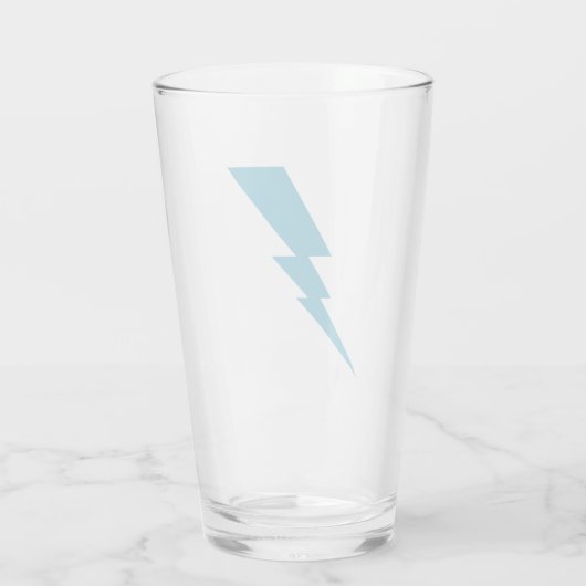 Blauw Flash-bliksembolt Glas (Achterkant)