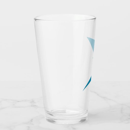 Blauw Flash-bliksembolt Glas (Rechts)