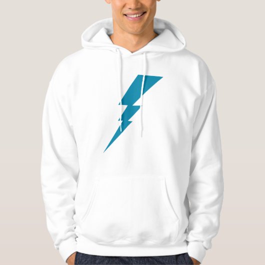 Blauw Flash-bliksembolt Hoodie (Voorkant)