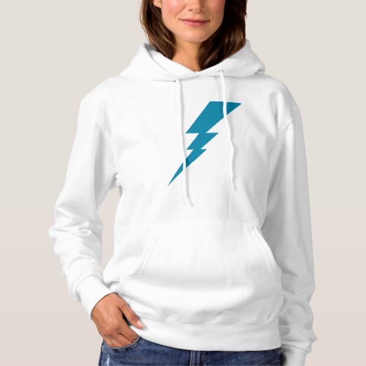 Blauw Flash-bliksembolt Hoodie (Voorkant)