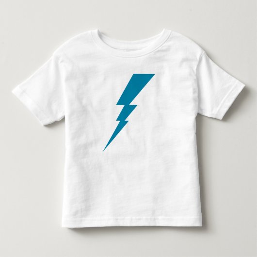 Blauw Flash-bliksembolt Kinder Shirts (Voorkant)