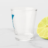 Blauw Flash-bliksembolt Shot Glas (Rechts)