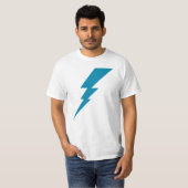 Blauw Flash-bliksembolt T-shirt (Voorkant volledig)