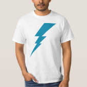 Blauw Flash-bliksembolt T-shirt (Voorkant)