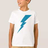 Blauw Flash-bliksembolt T-shirt (Voorkant)