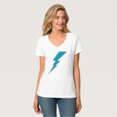Blauw Flash-bliksembolt T-shirt (Voorkant volledig)