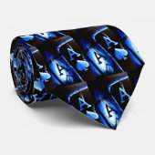 Blauw-flatje-Stropdas Stropdas (Opgerold)