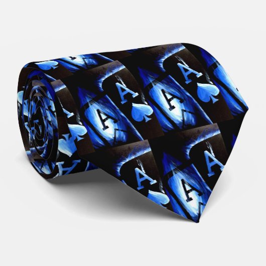 Blauw-flatje-Stropdas Stropdas (Opgerold)