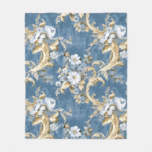  blauw fleece deken (Voorkant)