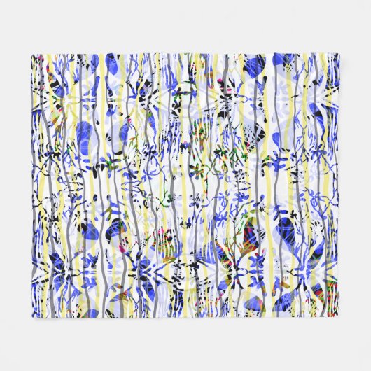 Blauw Fleece Deken (Voorkant (Horizontaal))