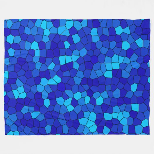 Blauw Fleece Deken (Voorkant (Horizontaal))