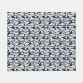 blauw fleece deken (Voorkant (Horizontaal))