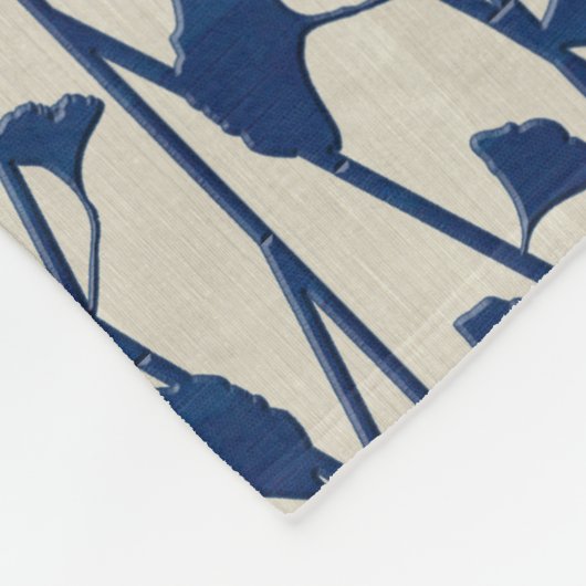 blauw fleece deken (Hoek)