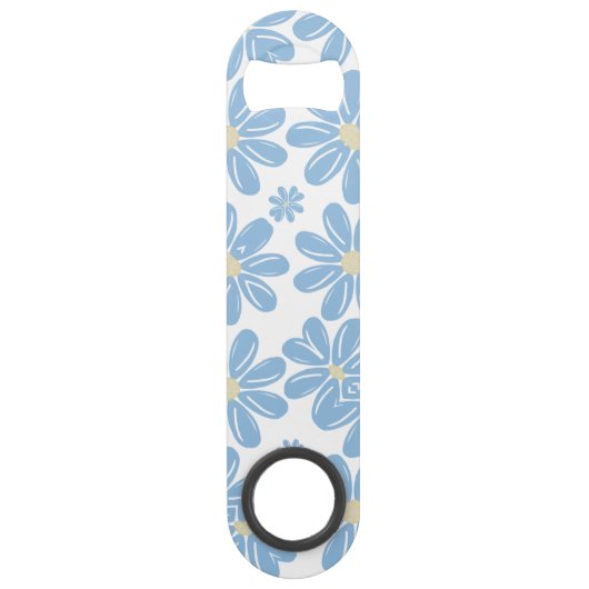 Blauw flessenpatroon - Aangepaste flesopening Speed Flessenopener (Achterkant)