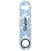 Blauw flessenpatroon - Aangepaste flesopening Speed Flessenopener (Voorkant)