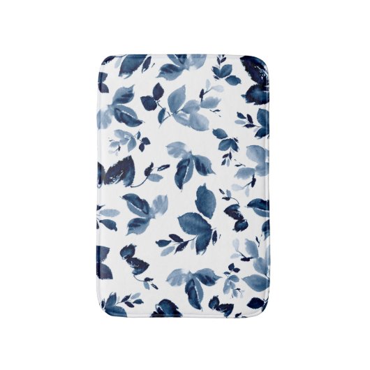 Blauw flessenpatroon badmat (Voorkant Verticaal)