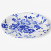  blauw flessenpatroon papieren bordje (Gekanteld)