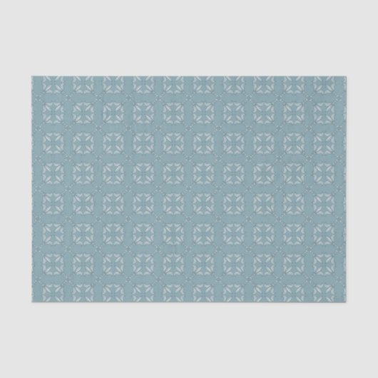 Blauw Fleur-de-Lis Patroon Weefselpapier Tissuepapier (Voorkant)